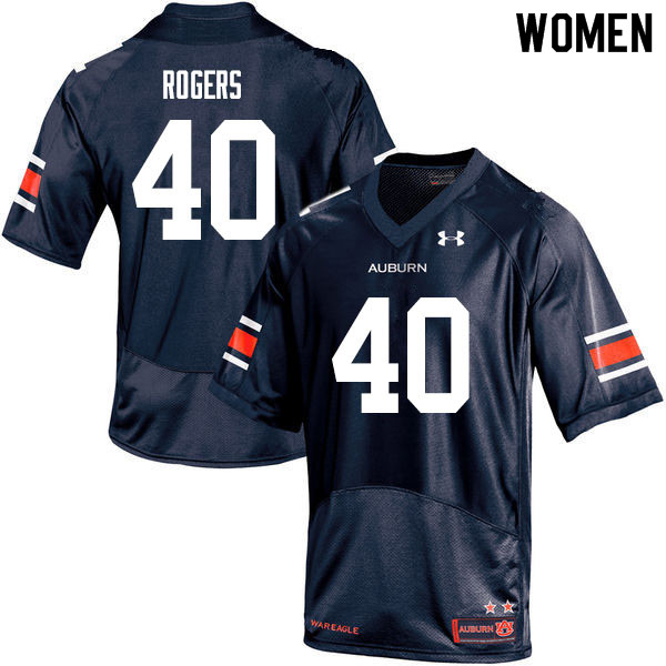 Women #40 Jacob Rogers Auburn Tigers College Football Jerseys Sale-Navy